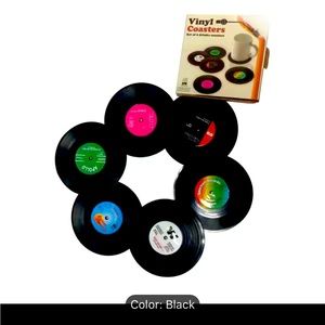 Set of 6 Vinyl records costers